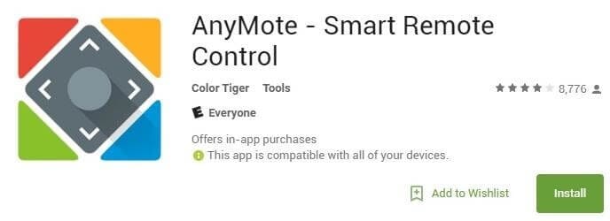 AnyMote điều khiển điều hòa bằng điện thoại