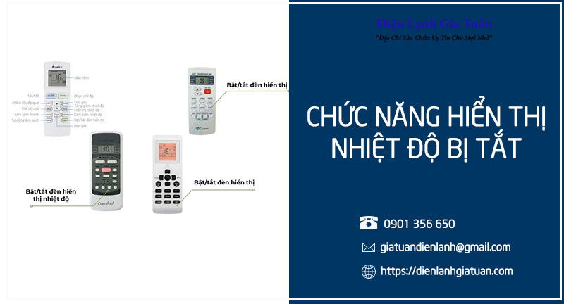 Chức năng hiển thị nhiệt độ bị tắt