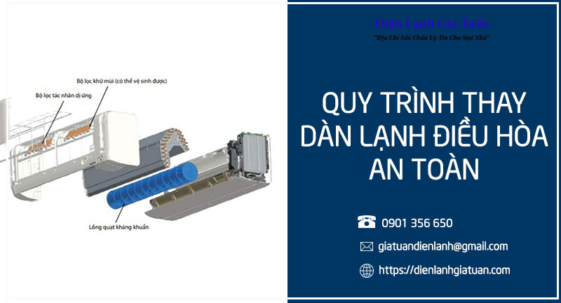 Quy trình thay dàn lạnh điều hòa an toàn