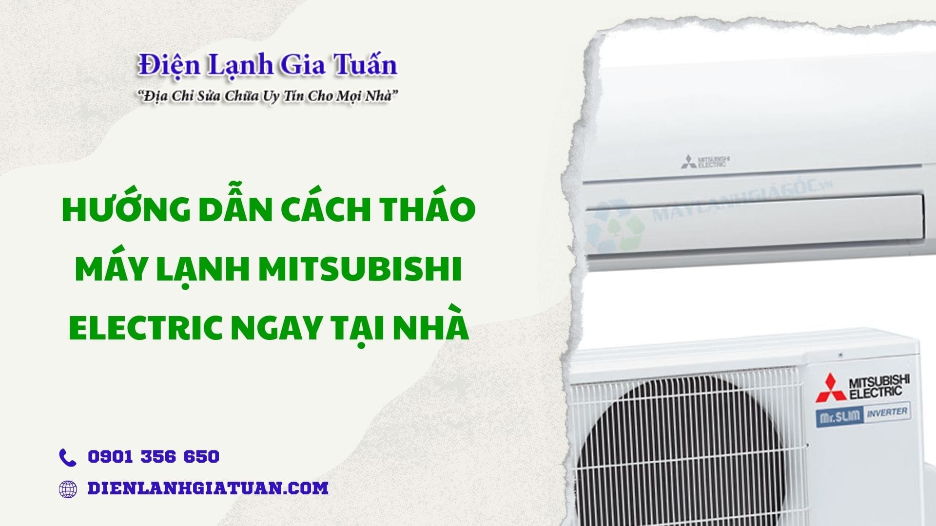cach thao may lanh mitsubishi electric