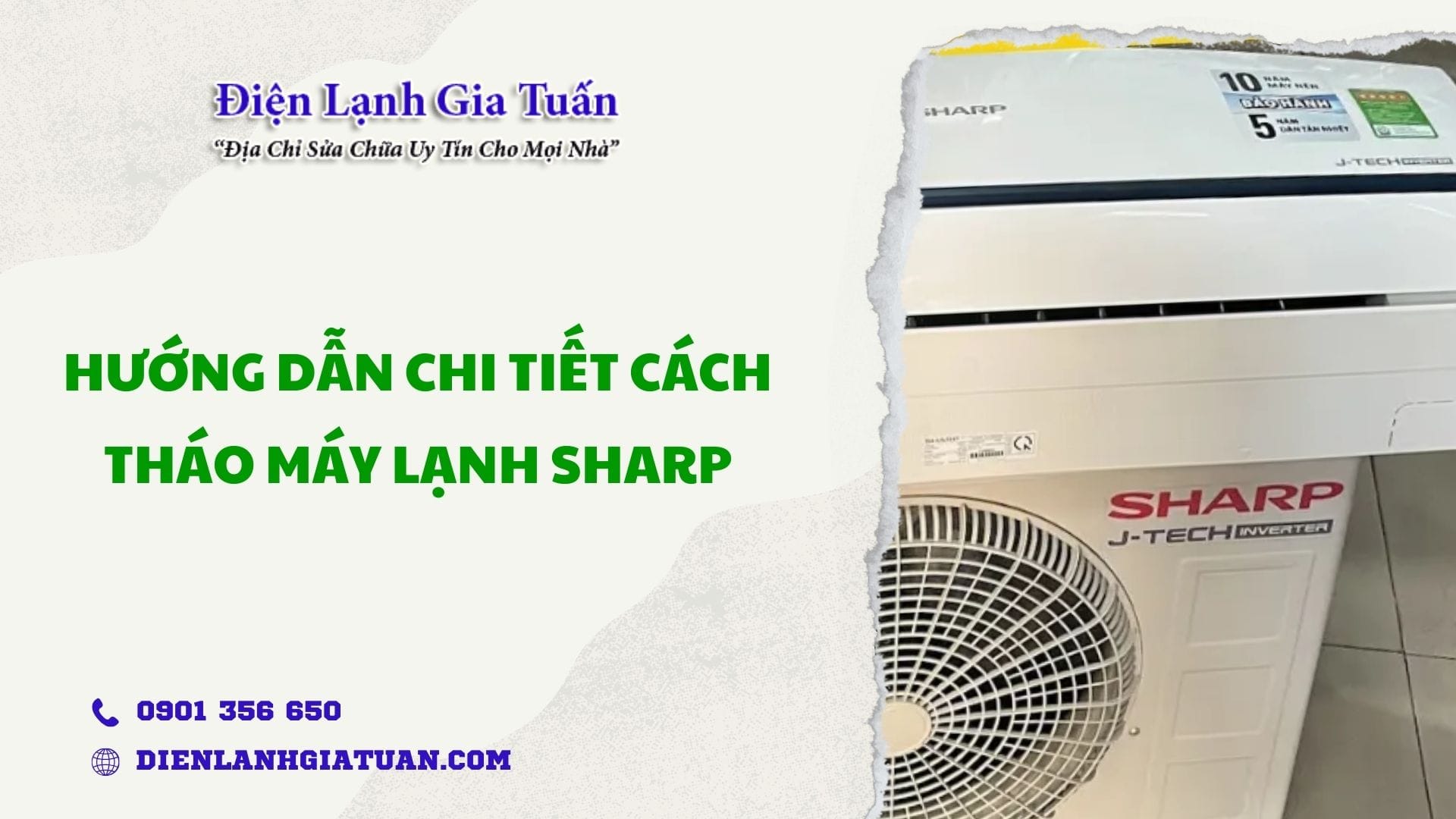 cach thao may lanh sharp