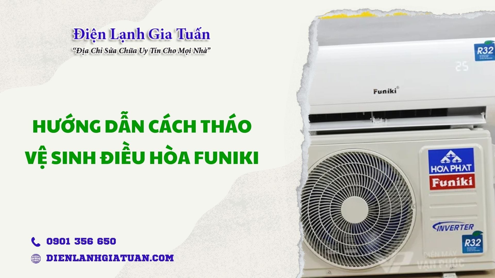 cach thao ve sinh dieu hoa funiki
