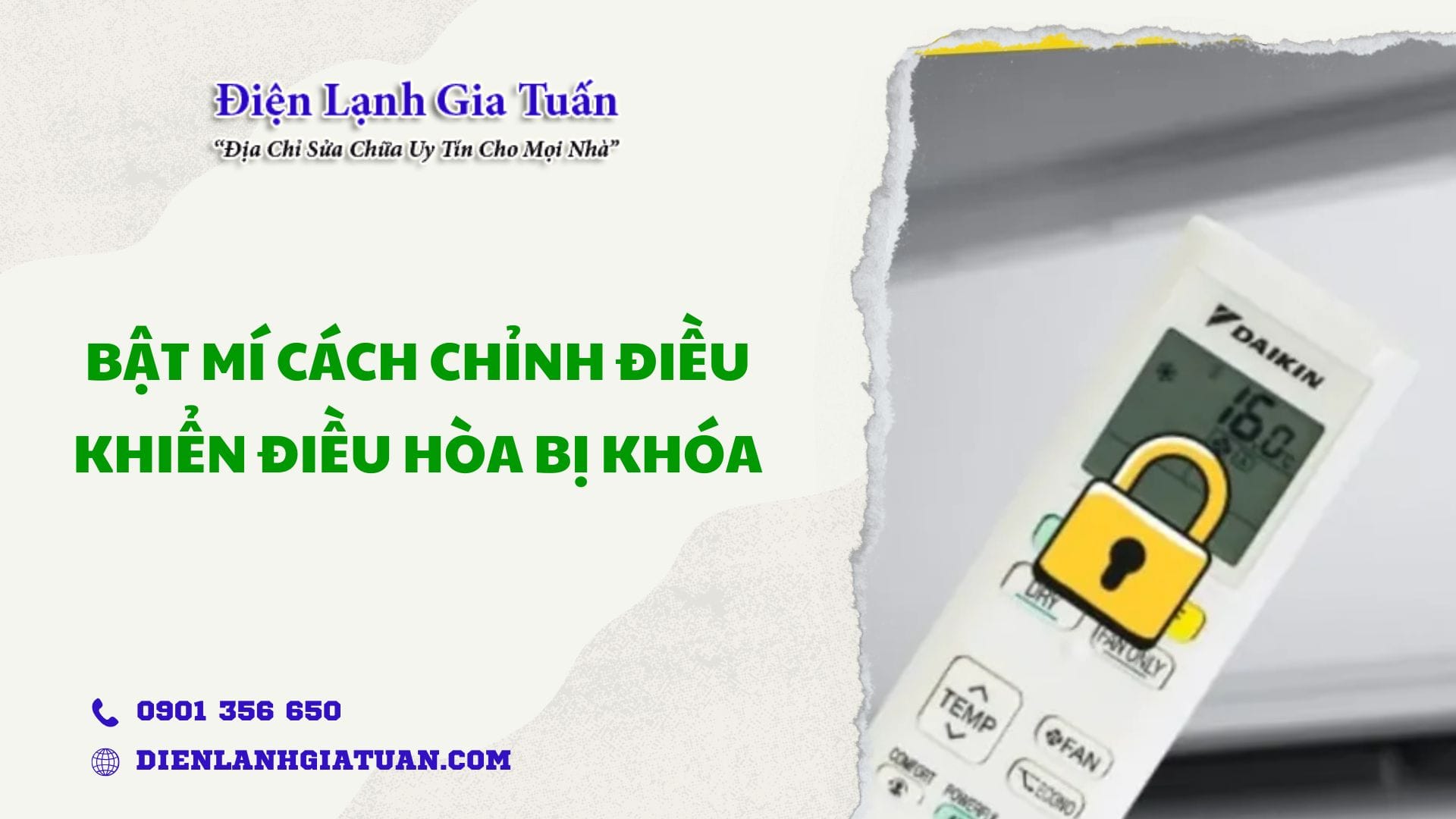 dieu khien dieu hoa bi khoa