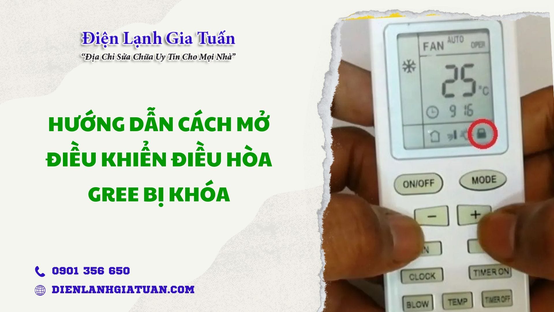 dieu khien dieu hoa gree bi khoa