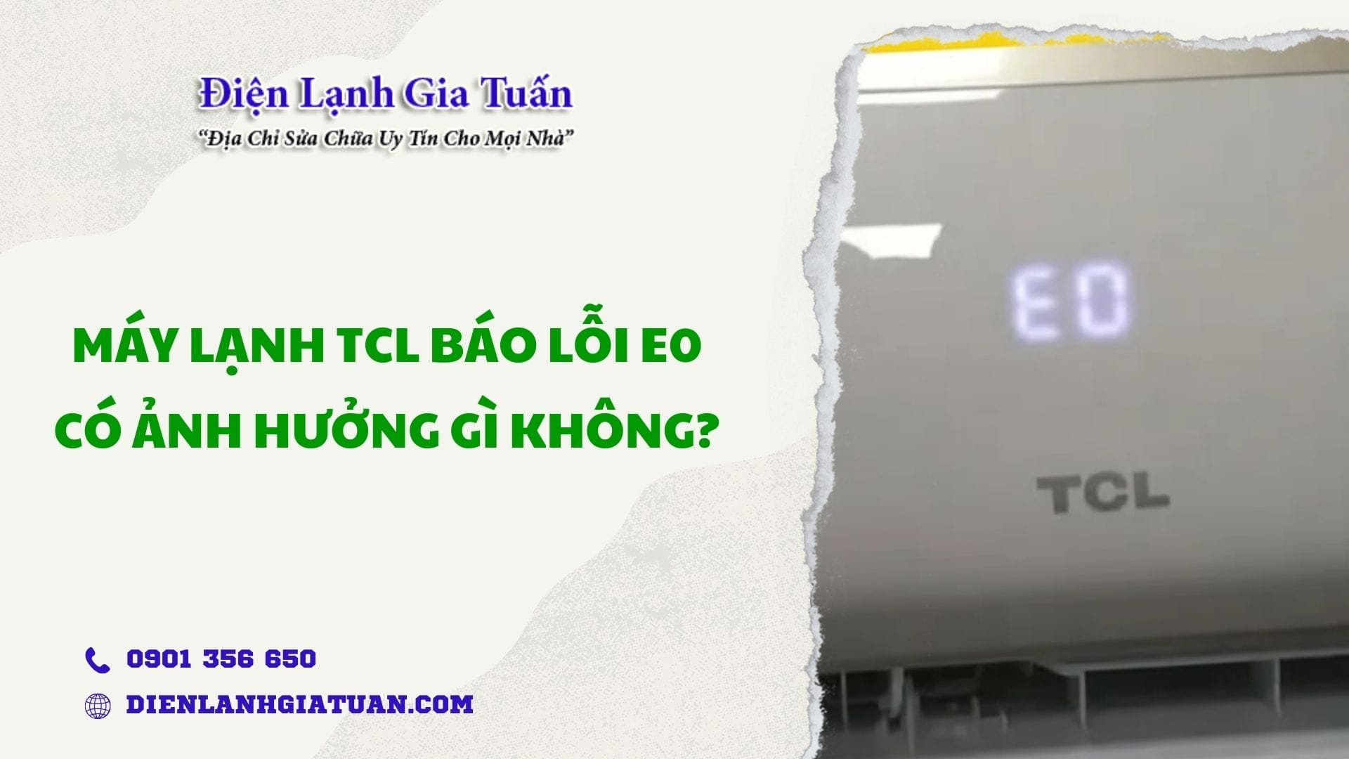 may lanh tcl bao loi e0