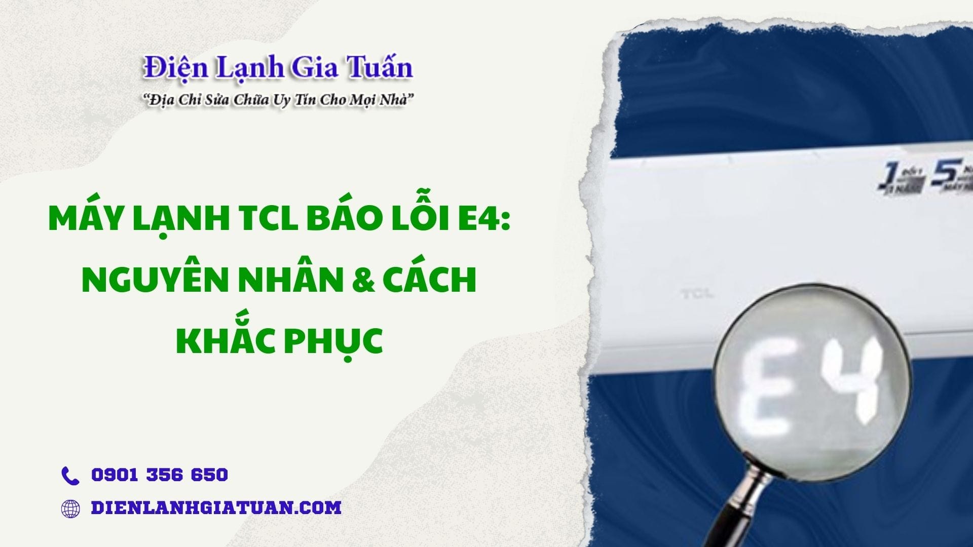 may lanh tcl bao loi e4