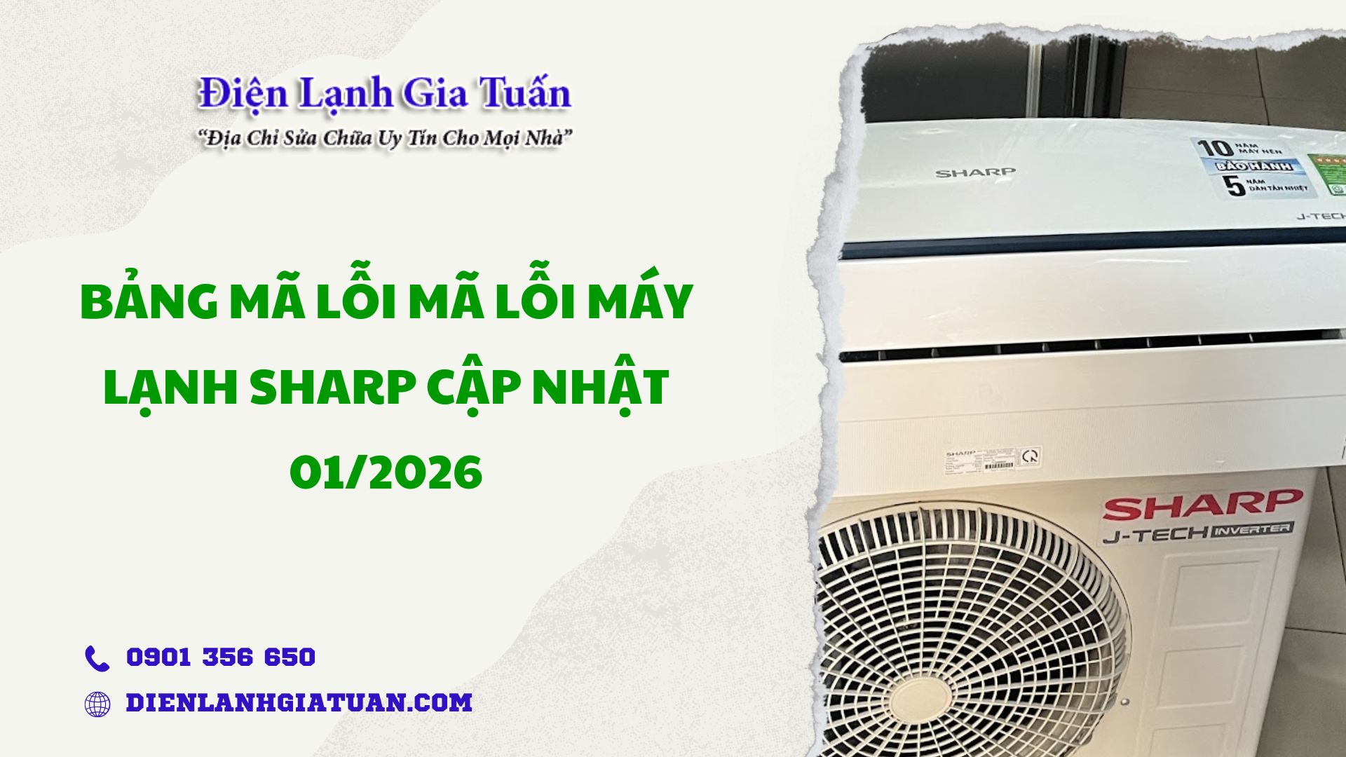 Bang ma loi ma loi may lanh Sharp cap nhat 012026
