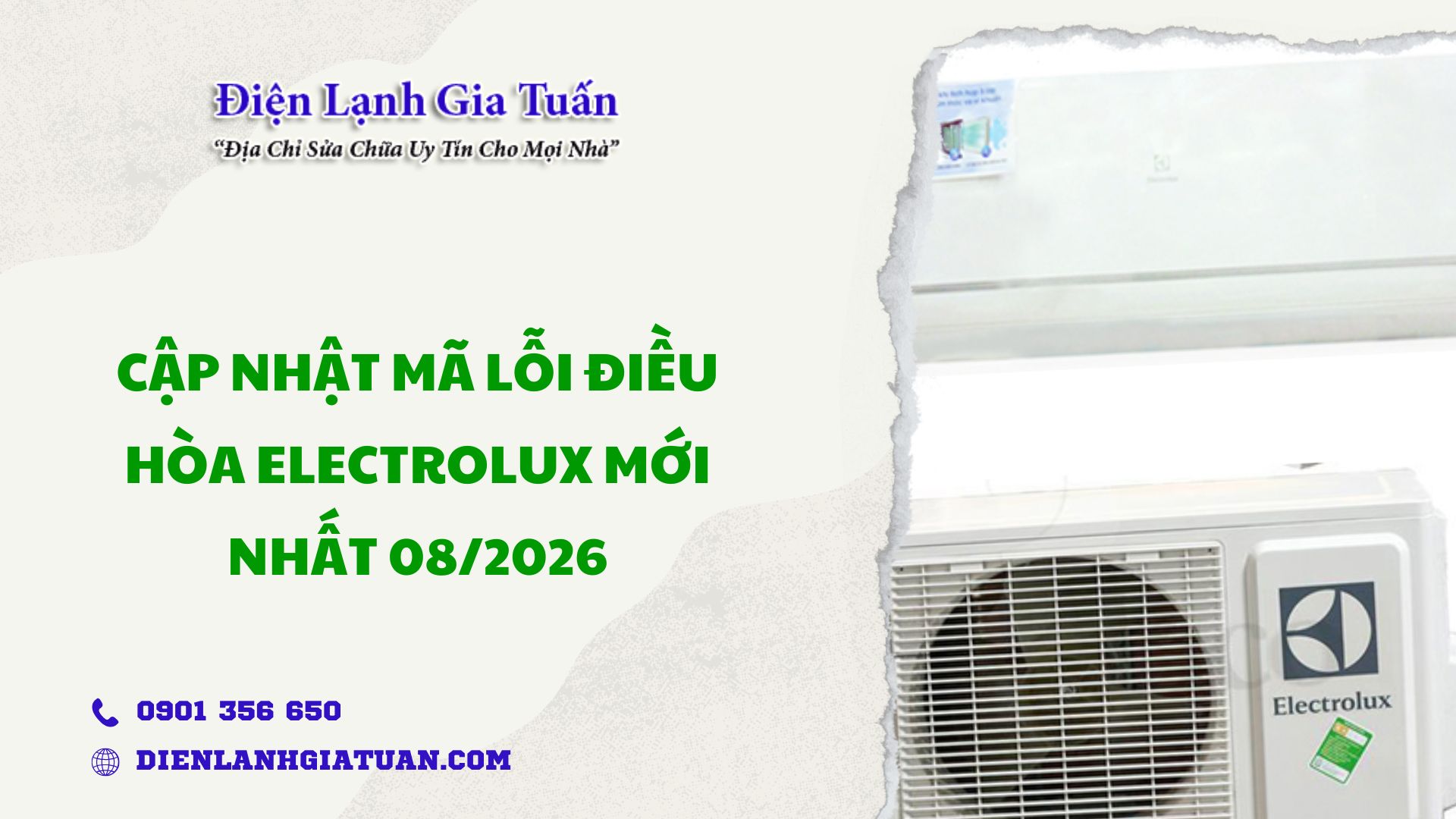 Cap nhat ma loi dieu hoa Electrolux moi nhat 082026